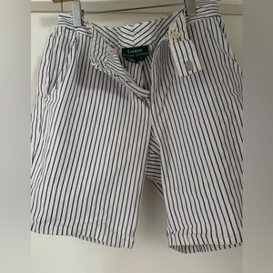 Ralph Lauren Shorts Stripe Navy White Bermuda Shorts